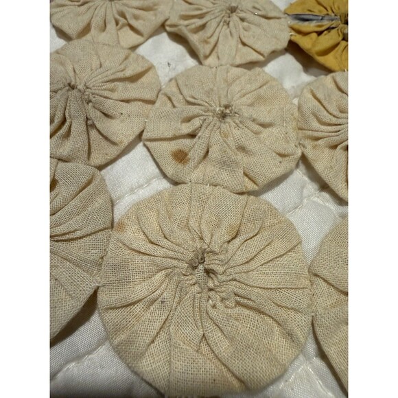 Antique Yo Yo Quilt Diamond Pattern Large Queen/small King 92” X 96” Scalloped - Picture 16 of 16